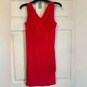 Elegant Orange/Red Sleeveless Dress-worn once